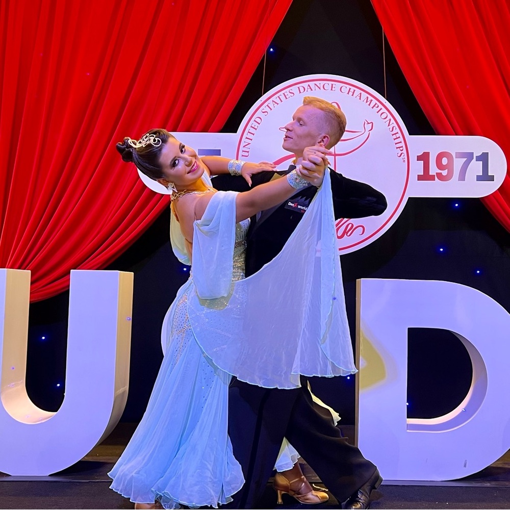 Blue Dore Ballroom Competition Dress - Picture 5 of 8